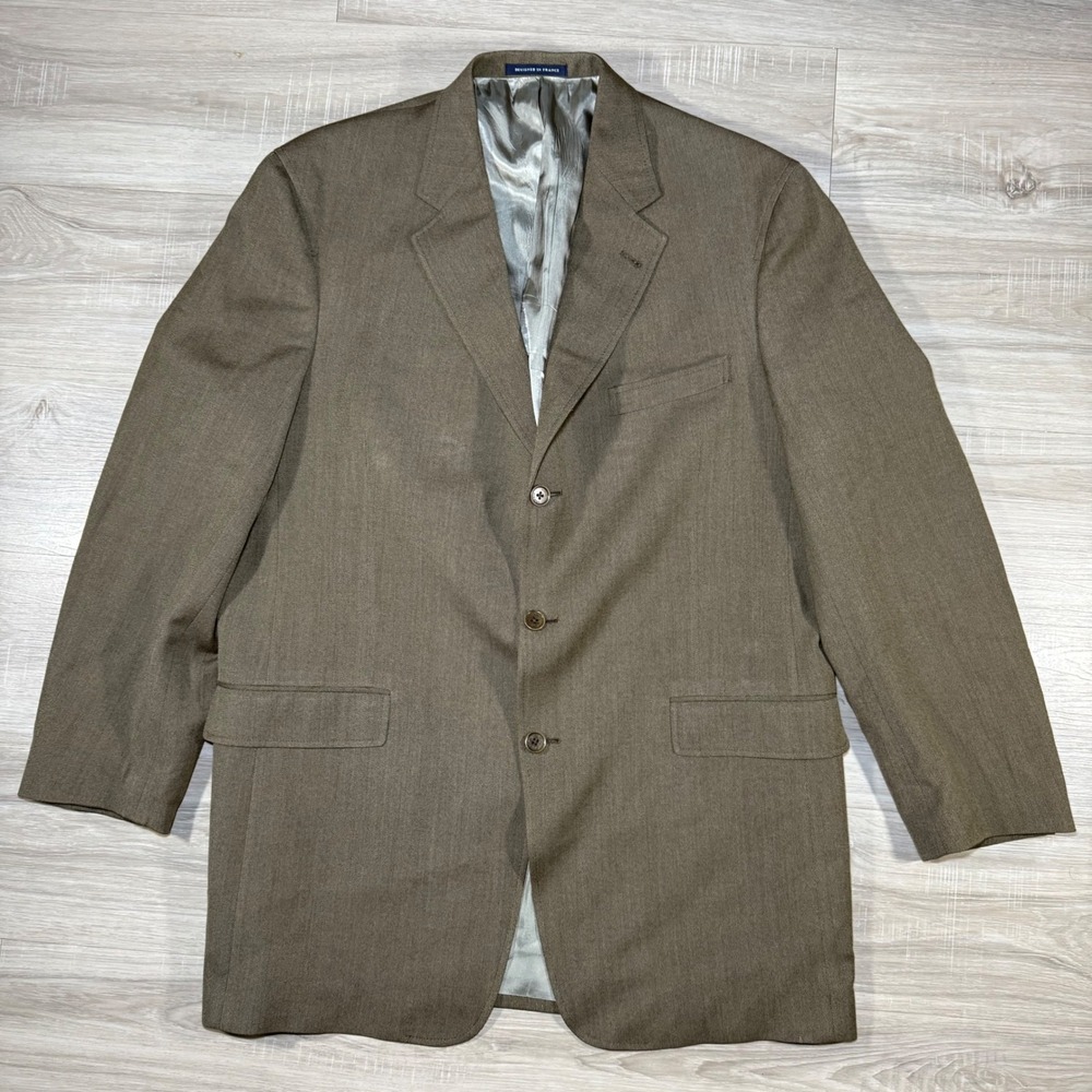 Loro Piana Daniel Cremieux Wool Olive Green Blazer Mens Sport Coat Size‎ 47